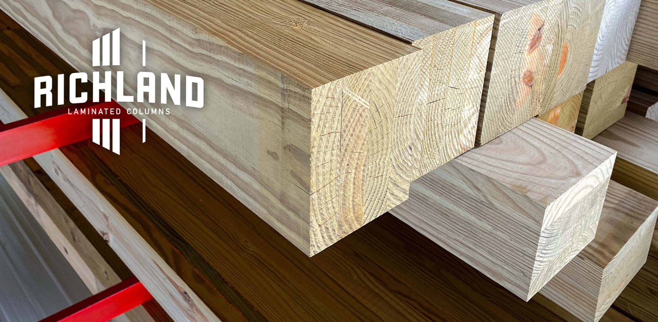 Gluelaminated and naillaminated columns for postframe construction