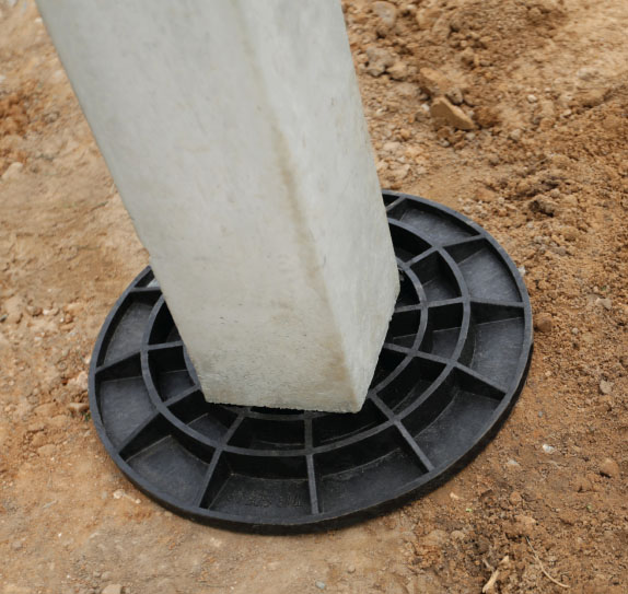 Pre-cast concrete column on FootingPad®